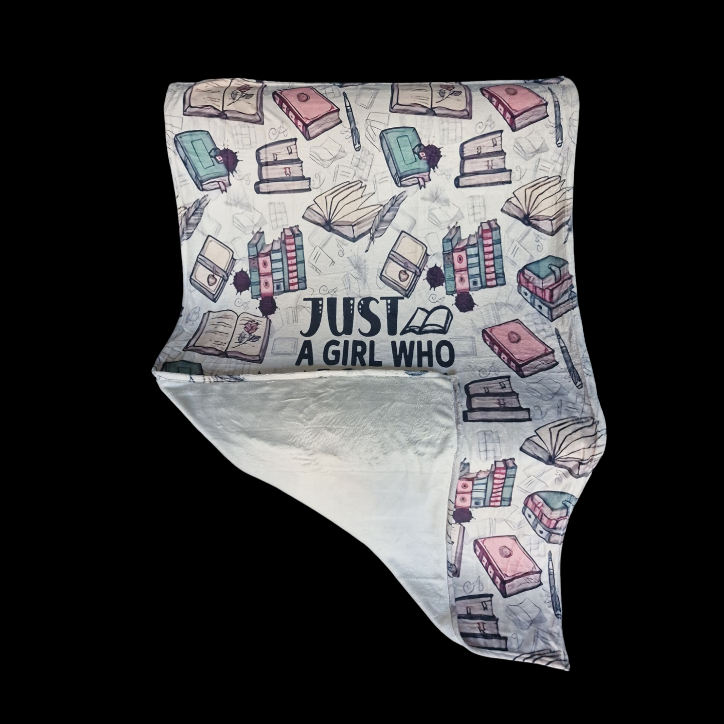 Just A Girl Who Loves Books Blanket image 1
