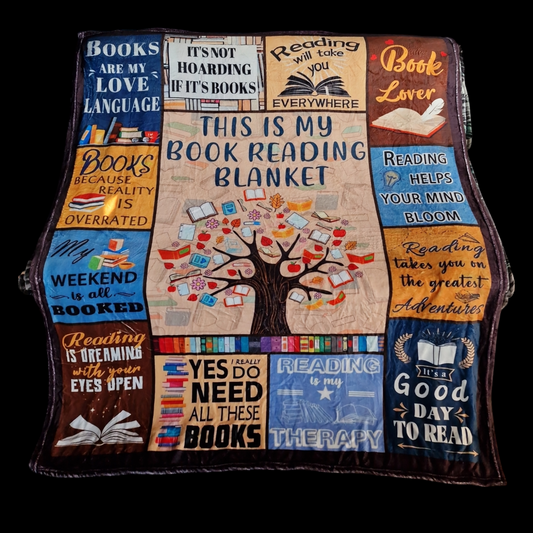 This Is My Book Reading Blanket image 0