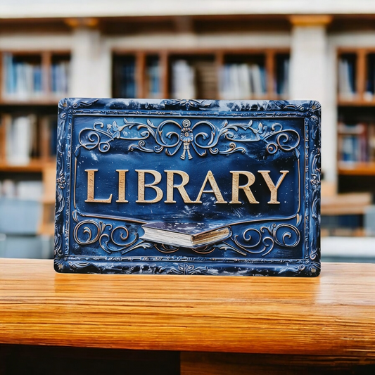 Library Tin Sign image 0