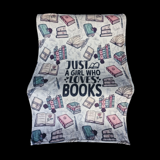Just A Girl Who Loves Books Blanket image 0
