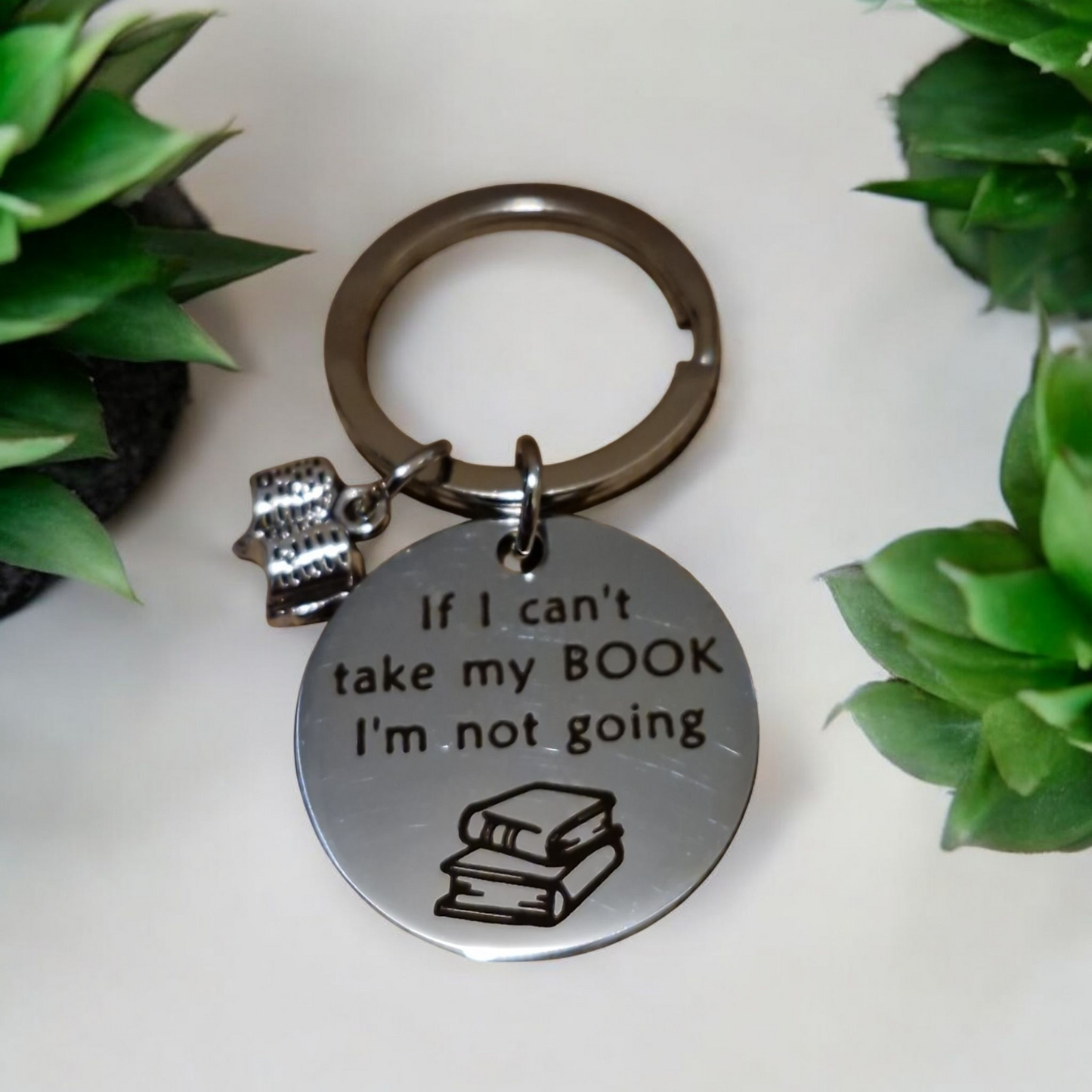 If I Can't Take My Book I'm Not Going Key Ring image 0