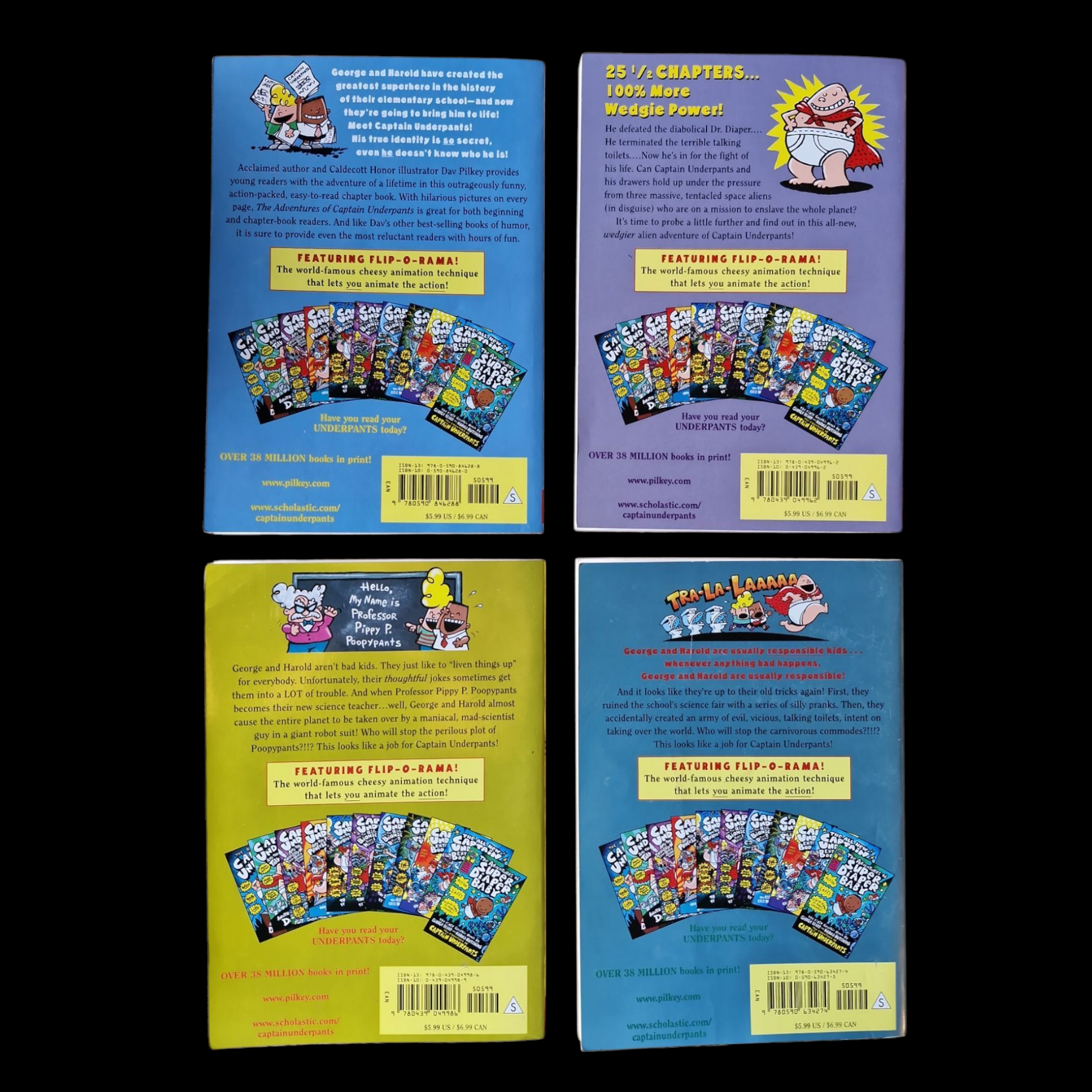Dav Pilkey- Captain Underpants Books Bulk x4 image 2