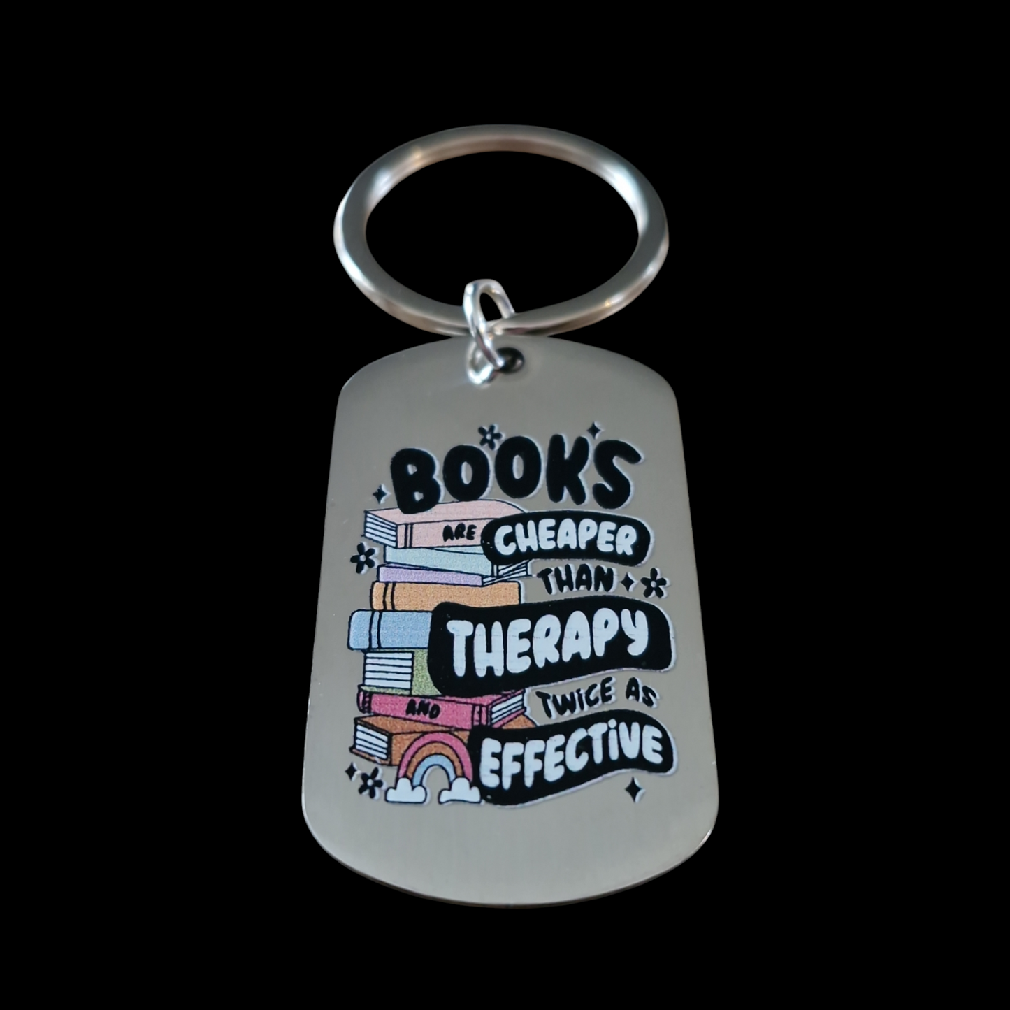 Books Are Cheaper Than Therapy Key Ring image 1