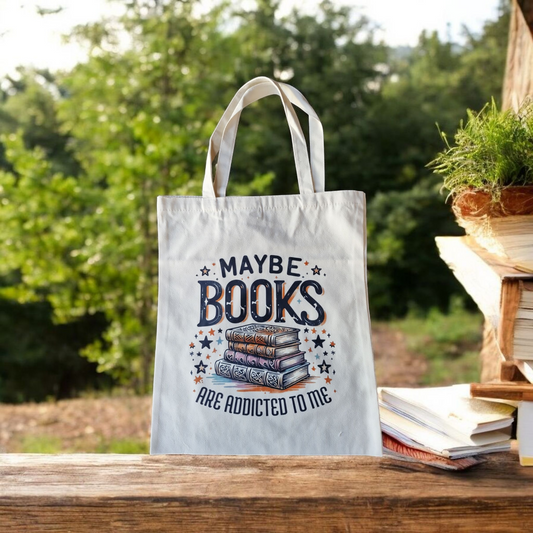 Maybe Books Are Addicted To Me Bag image 0