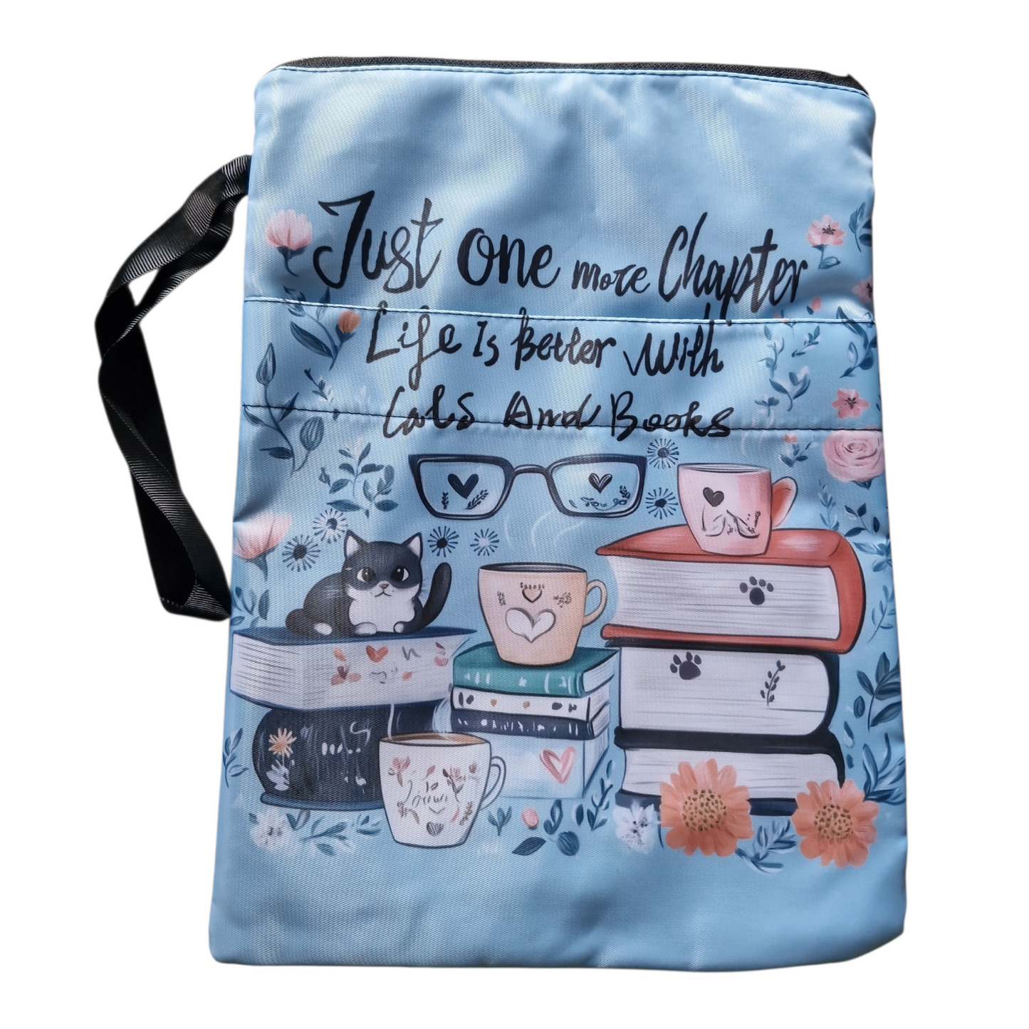 Blue Cats & Books Book Bag