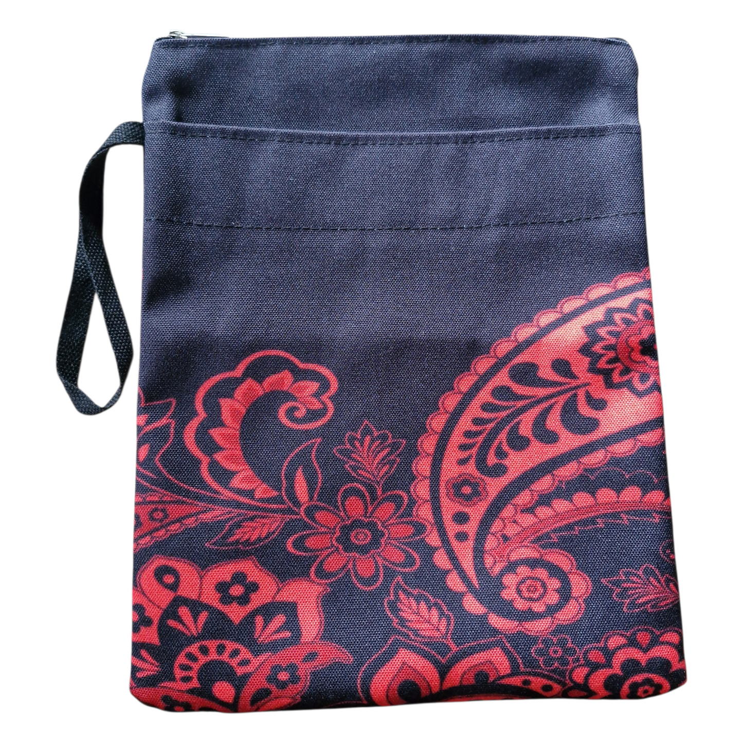 Red Floral Design Book Bag