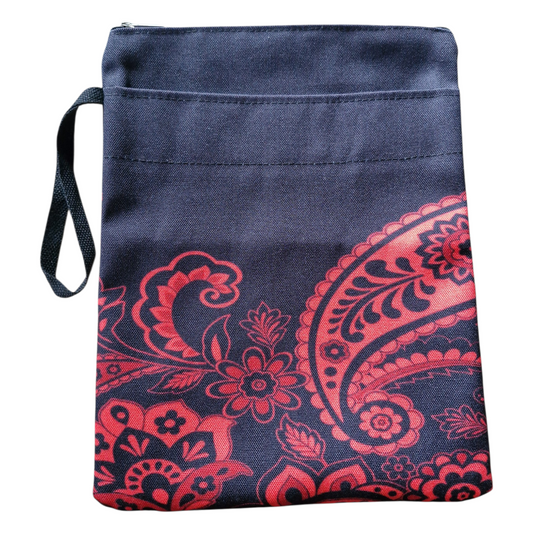 Red Floral Design Book Bag