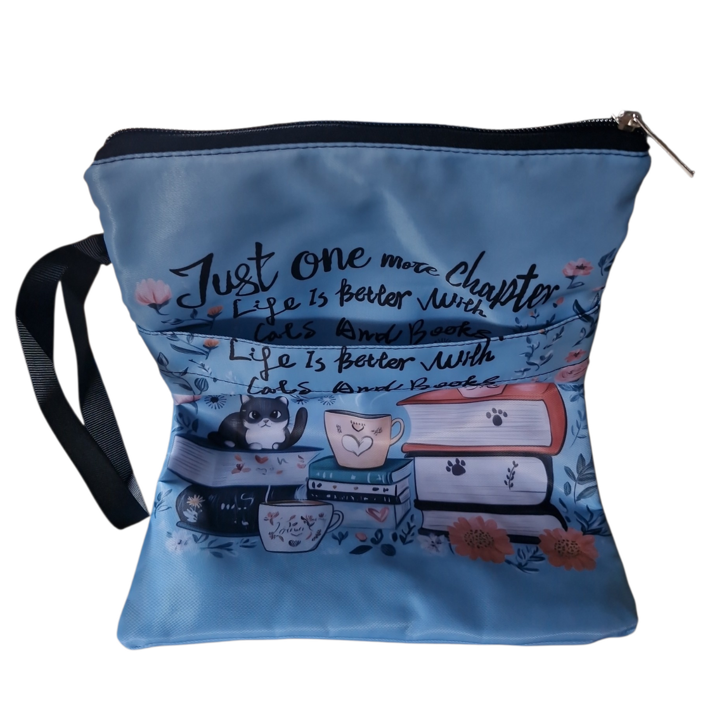 Blue Cats & Books Book Bag